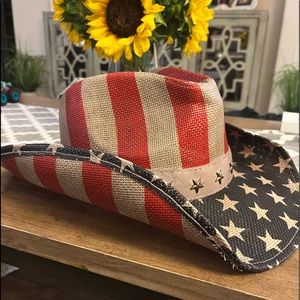 Peter Grimm American Flag Cowboy Hat